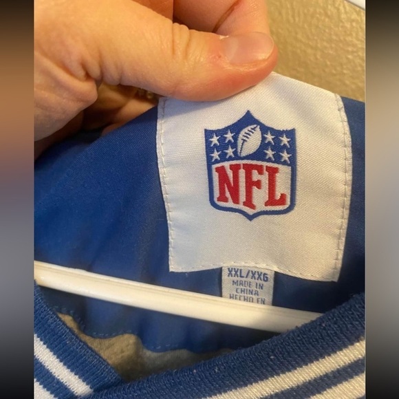 Vintage NFL Indianapolis Colts Embroidered Lined Blue White Pullover - Picture 7 of 7